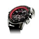 Montre Racer - GTO - Montre noir et rouge pour homme sport auto avec double aiguille centrale