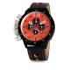 Montre Roadtime Original - GTO - Montre noire cadran orange pour homme à la mode - adaptée pour gaucher