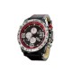 Montre Warm Up - GTO - Montre pour homme noire et rouge  sport automobile avec chronomètre double aiguille