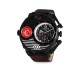 Montre homme XXL avec double fuseau horaire - Montre noire et rouge grand cadran - Montre Pit Lane de GTO