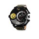 Montre homme XXL avec double fuseau horaire - Montre noire et jaune grand cadran - Montre Pit Lane de GTO