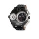 Montre homme XXL avec double fuseau horaire - Montre noire et grise grand cadran - Montre Pit Lane de GTO