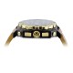 Montre carrée pour homme - Montre boitier noir et doré et bracelet en cuir style autruche - Montre Dino Gold de GTO