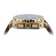 Montre carrée pour homme - Montre boitier rose doré et bracelet en cuir style autruche - Montre Dino Gold de GTO