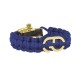 Bracelet paracorde bleu - boucle dorée - GTO