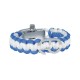 Bracelet paracorde bleu et blanc - Boucle acier - GTO
