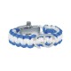Bracelet paracorde bleu et blanc - Boucle acier - GTO