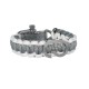 Bracelet paracorde gris et blanc - Boucle acier - GTO