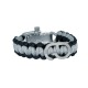 Bracelet paracorde gris et noir - Boucle acier - GTO