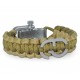 Bracelet paracorde kaki - Boucle acier - GTO