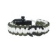 Bracelet paracorde kaki et blanc - Boucle noire - GTO