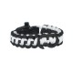 Bracelet paracorde noir et blanc - Boucle noire - GTO