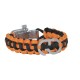 Bracelet paracorde orange et noir - Boucle acier - GTO