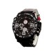 Montre Warm Up - GTO - Montre pour homme noire sport automobile avec chronomètre double aiguille