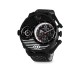 Montre homme XXL avec double fuseau horaire - Montre noire grand cadran - Montre Pit Lane de GTO