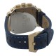 Square watch for men - Golden and blue watch with leather strap - Dino Gold watch by GTO