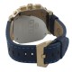 Montre carrée pour homme - Montre dorée et bleue avec bracelet en cuir - Montre Dino Gold de GTO