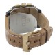 Montre carrée pour homme - Montre dorée et camel avec bracelet en cuir - Montre Dino Gold de GTO