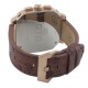Montre carrée pour homme - Montre rose doré avec bracelet en cuir - Montre Dino Gold de GTO