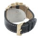 Montre carrée pour homme - Montre dorée avec bracelet en cuir - Montre Dino Gold de GTO
