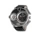 Montre homme XXL avec double fuseau horaire - Montre acier grand cadran - Montre Pit Lane de GTO