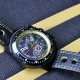 Montre Homme GTO Racer noire et jaune avec bracelet cuir