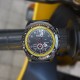 Montre Homme GTO Racer noire et jaune avec bracelet cuir