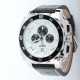 Montre carré pour Homme - montre argent silver avec bracelet en cuir noir Dijo Causal by GTO Time