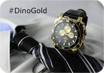 Montre carrée cadran doré pour homme - Dino Gold de GTO