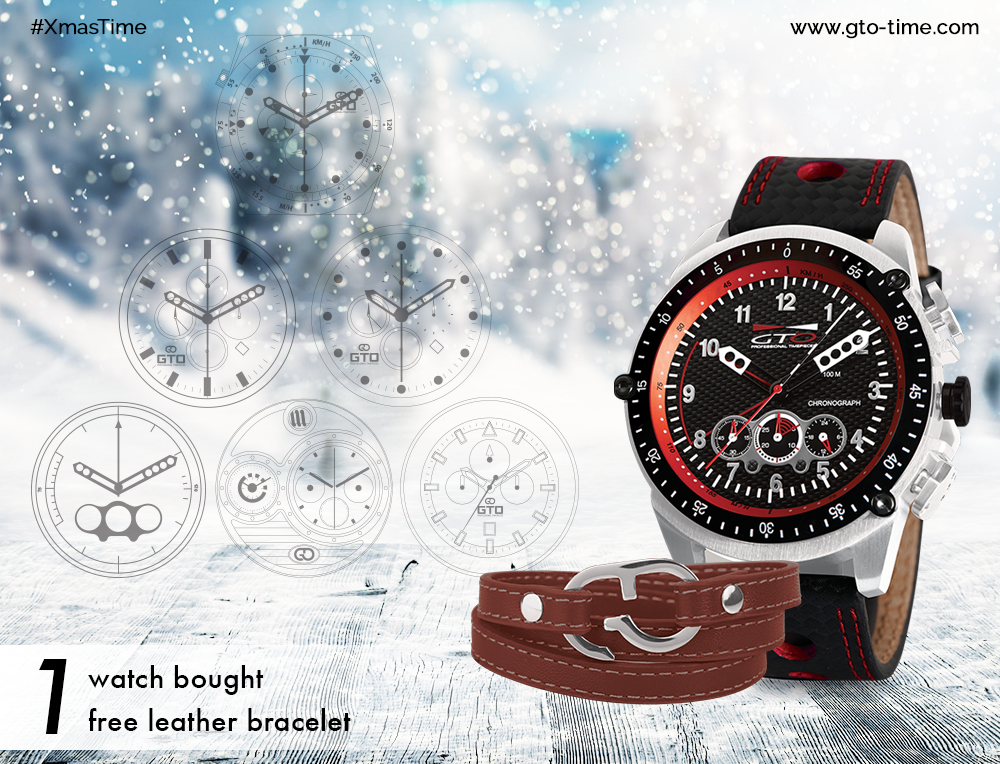 A GTO watch bougth, a leather bracelet offered